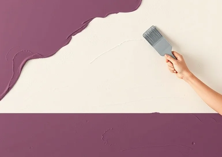 Application d'un enduit décoratif à la lisseuse sur un mur